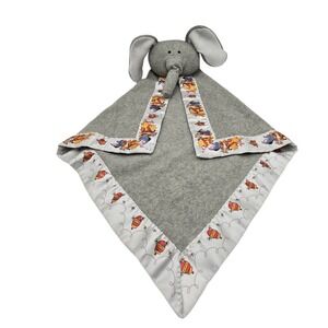Disney Winnie the Pooh Elephant Plush Lovey Security Blanket Gray